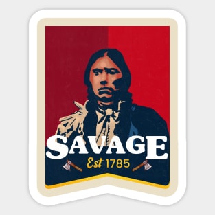 Native American Comanches Savage Design Sticker